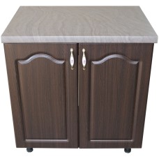 Masca pentru chiuveta cu 2 usi 80 cm Zebra, wenge/MDF Wenge Mustata, cu blat Beton, 80 x 85 x 60 cm